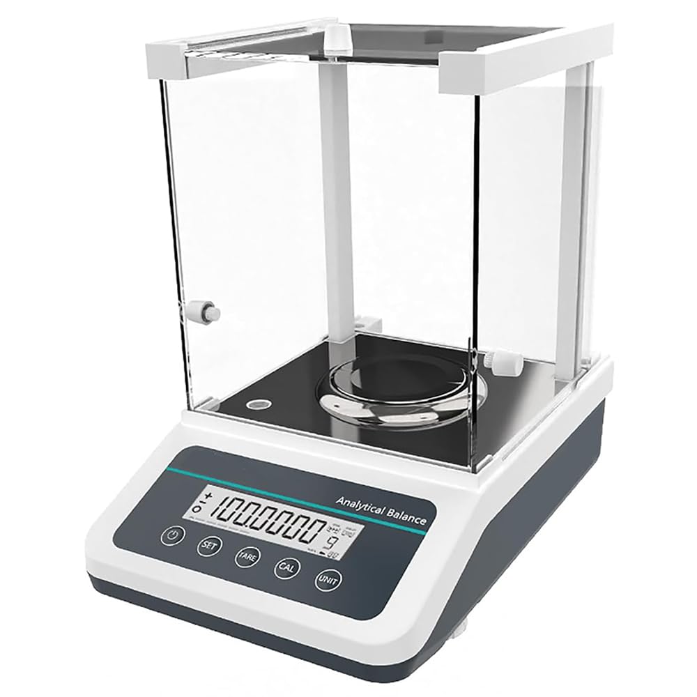 Elektroniczna Waga Analityczna, Precyzyjna Waga Cyfrowa Laboratoryjna O Dokładności 0,1 Mg, Automatyczna Kalibracja Zewnętrzna, Waga Z Interfejsem Rs-232, (220 G/0,1 Mg)