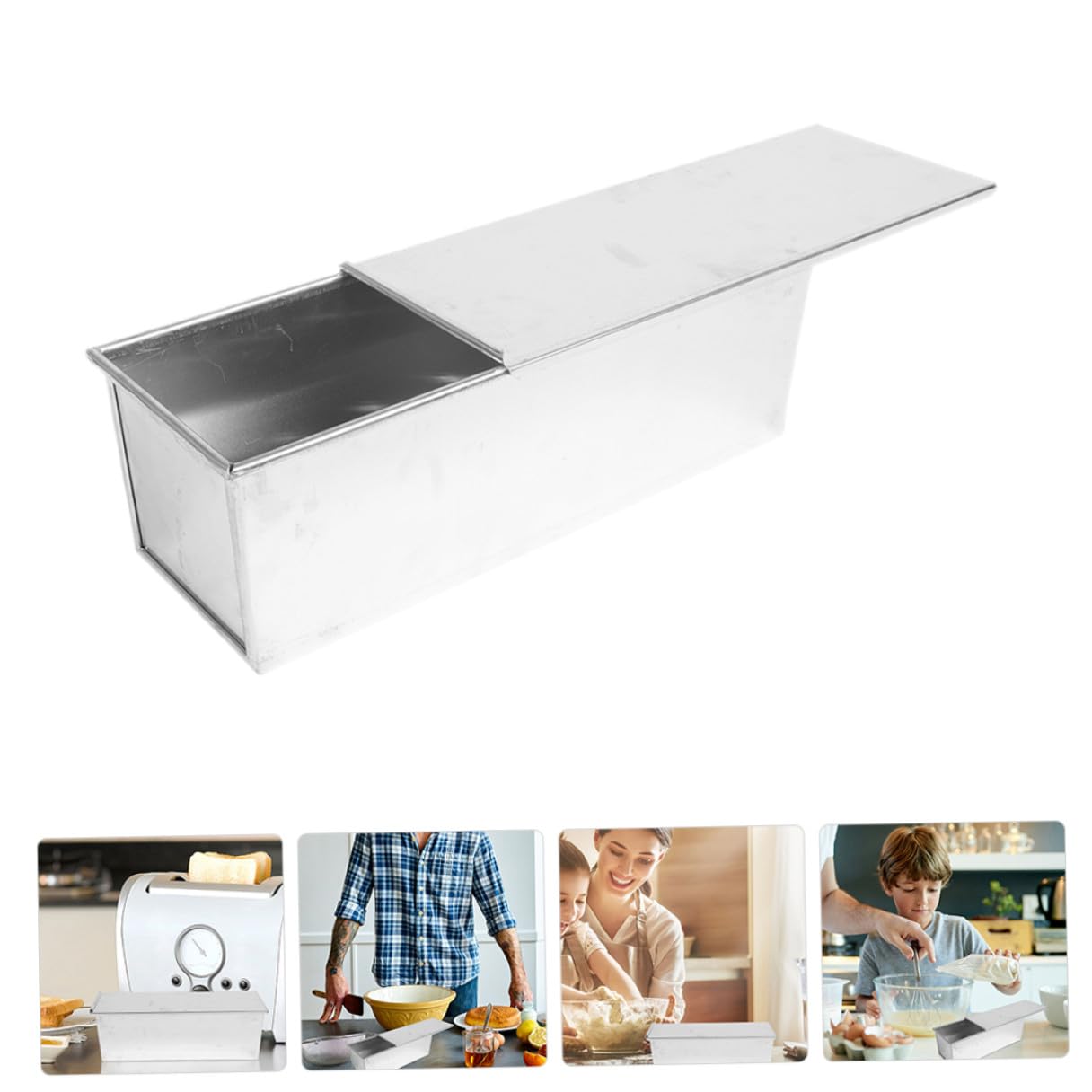 Cabilock 1000g Kastenform Für Toastbrot Mit Deckel Antihaftbeschichtete Brotbackform Für Ofen Praktische Wiederverwendbare Laibpfanne Für Zuhause Und Bäckerei Für Sandwich Und Leckeres