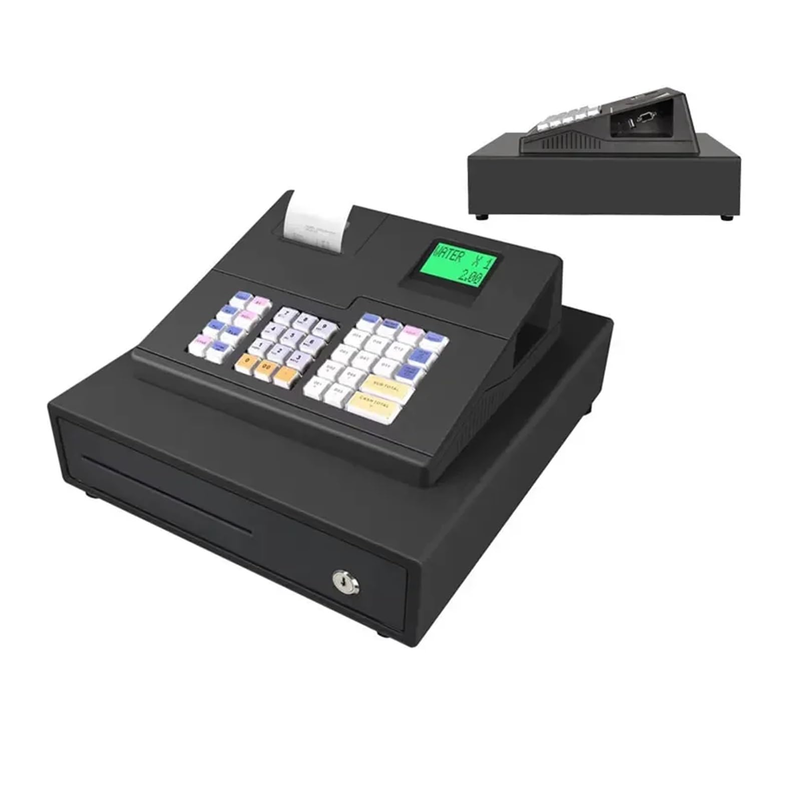 Caja Registradora, Caja Registradora para Tiendas Minoristas, Máquina Pos Inteligente para Supermercados con Control De Precios para Pequeñas Empresas Ecr600,