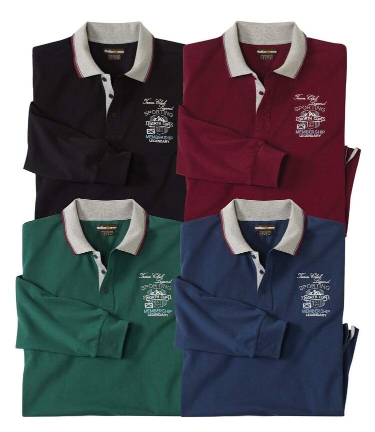 ATLAS FOR MEN - 4er-Set North Cup Polos - Freizeit & Outdoor - Größen M bis 5XL