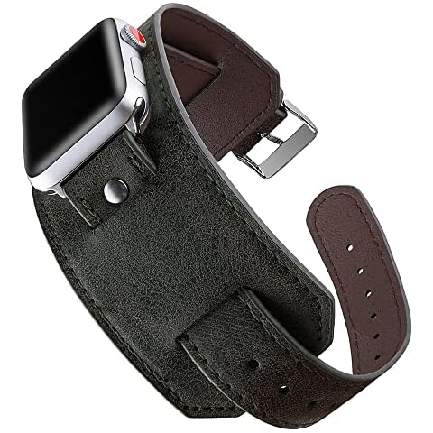 VIIVY VIYIV Designer Luxury Watch Band Compatible with Apple Watch Band 40mm 38mm 41mm for Men Women, Dressy Leather Vintage Cuff Bracelet Strap Classic Bands for iWatch SE Apple Series Cover