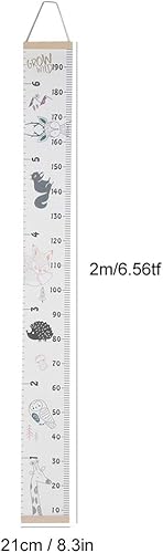 Miniatura 5 de Estink Tabla de crecimiento, lindo patrón de dibujos animados, etiqueta de pared, medida de altura, tabla de crecimiento portátil, extraíble,