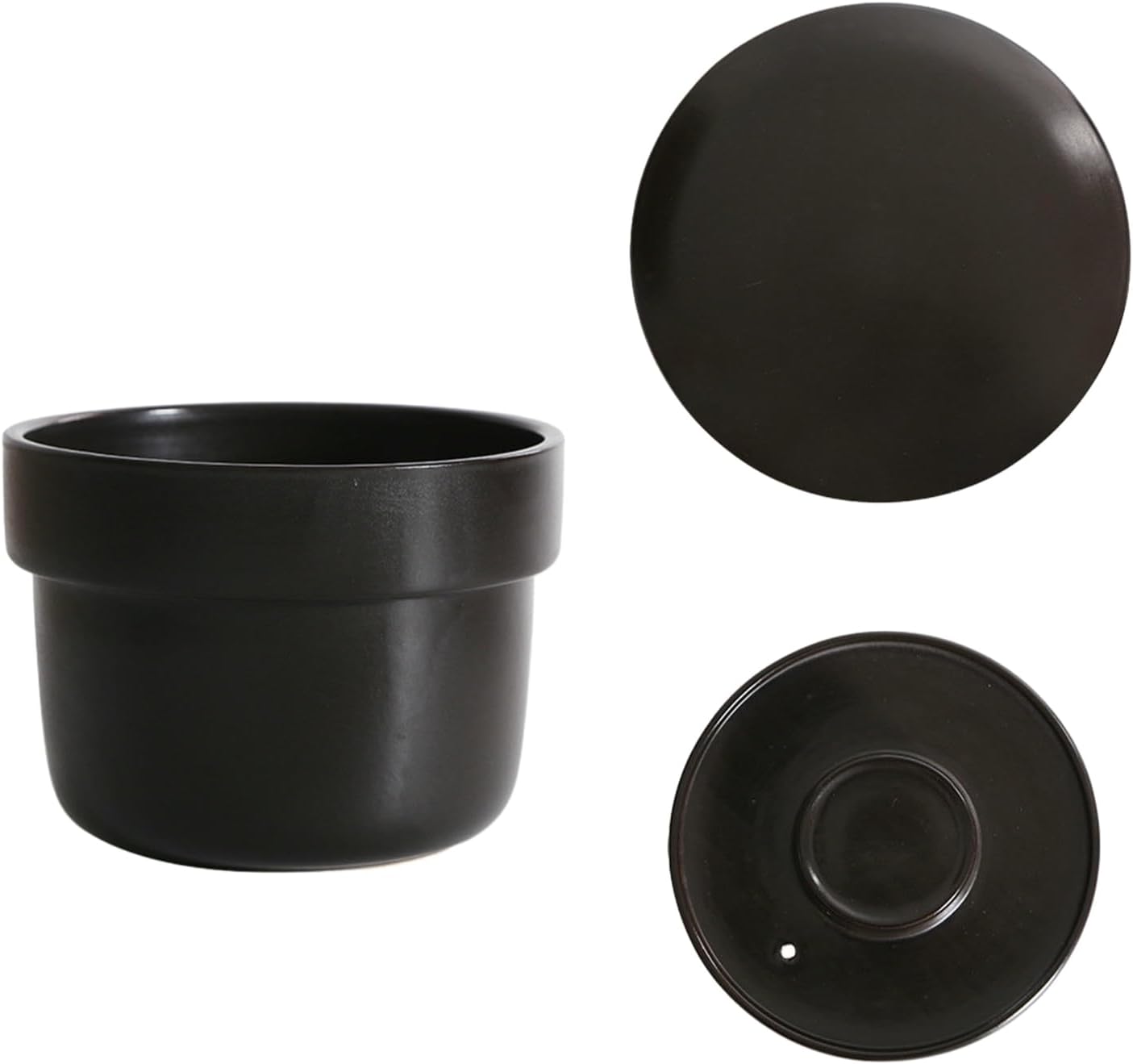 Korean-style household simple, creative, individual and delicate ceramic single-handled pot without coating - yellow single-handled pot