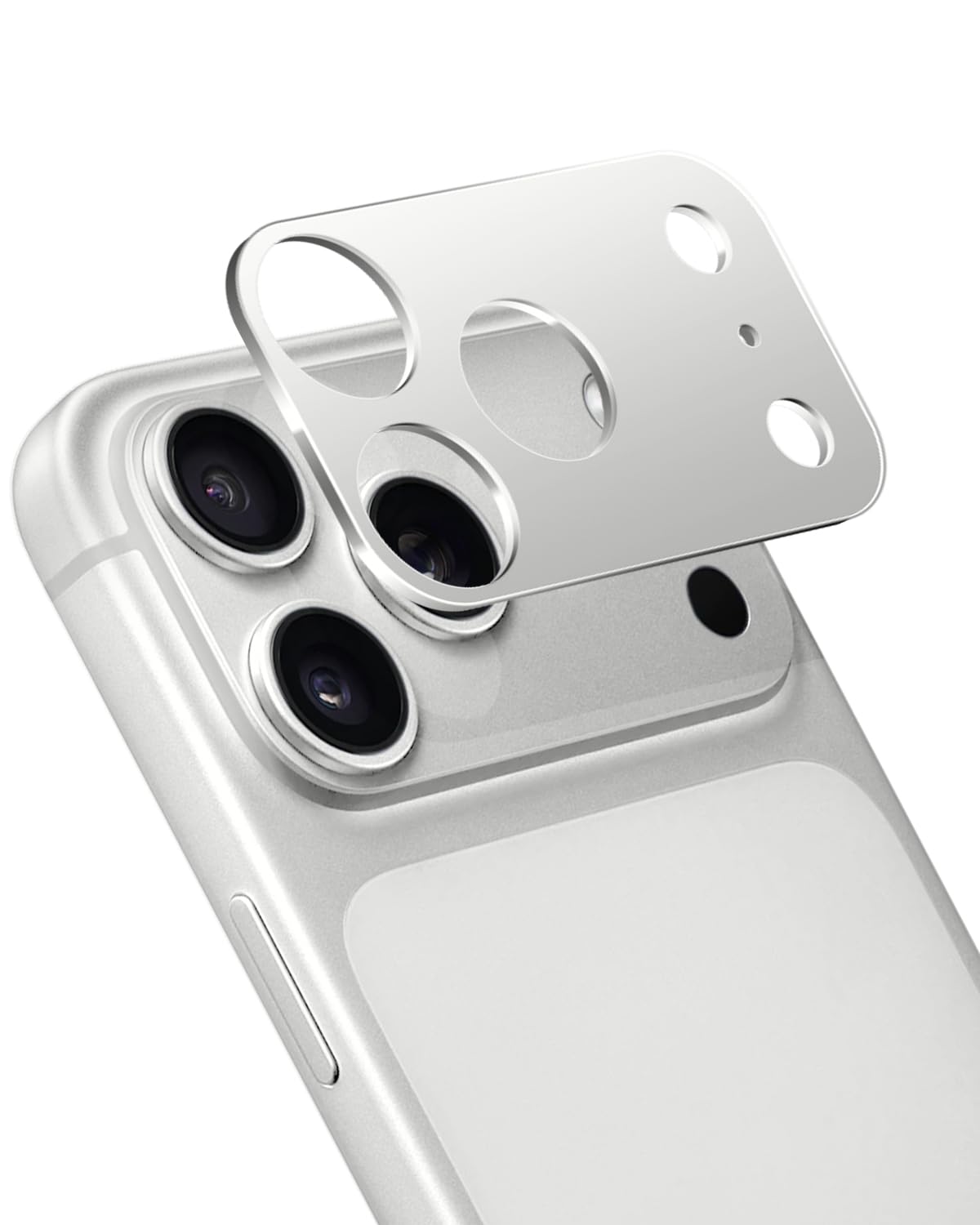 NicMool カメラカバー For iPhone 17 pro max 用 カメラ保護 カメラレンズカバー アルミ合金製 アイフォン 17 pro max 対応 カメラフィルム 耐衝撃 キズ防止 指紋防止 一体感溢れ 撮影影響なし Lens Protector For iPhone 17 pro max(1枚 シルバー)