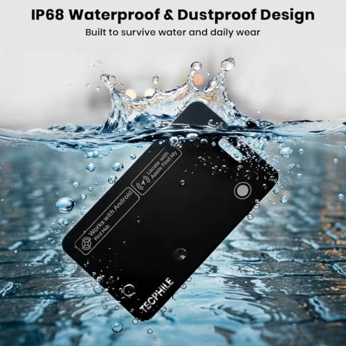 Image of Nutale Smart Air Tag Card Finder Smart Air Tag for Apple (iOS Devices) & Android (Google Hub) Rechargeable Wireless Bluetooth Tracker, Card Size Anti-Lost Loud 90dB Alert, Waterproof for Kids, Wallet