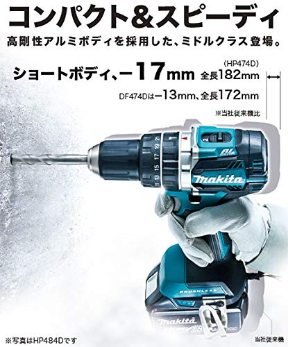 中古品】☆マキタ DF474DRGX 充電式ドライバドリル 青 14.4V 6.0Ah  