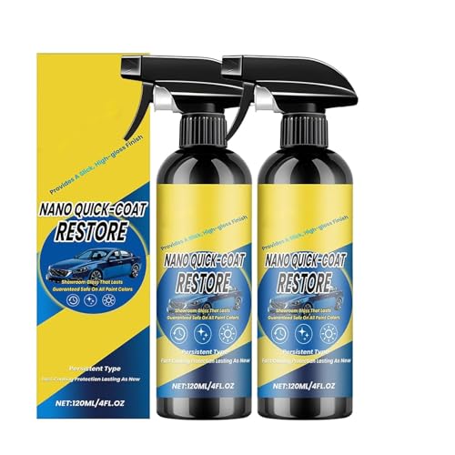 Nano Quick Coat Restore Quick Effect Coating Agent for Cars Nano Spray for Cars Waterless Wash Car Coating Spray Car Scratch Remover Spray(2PC)