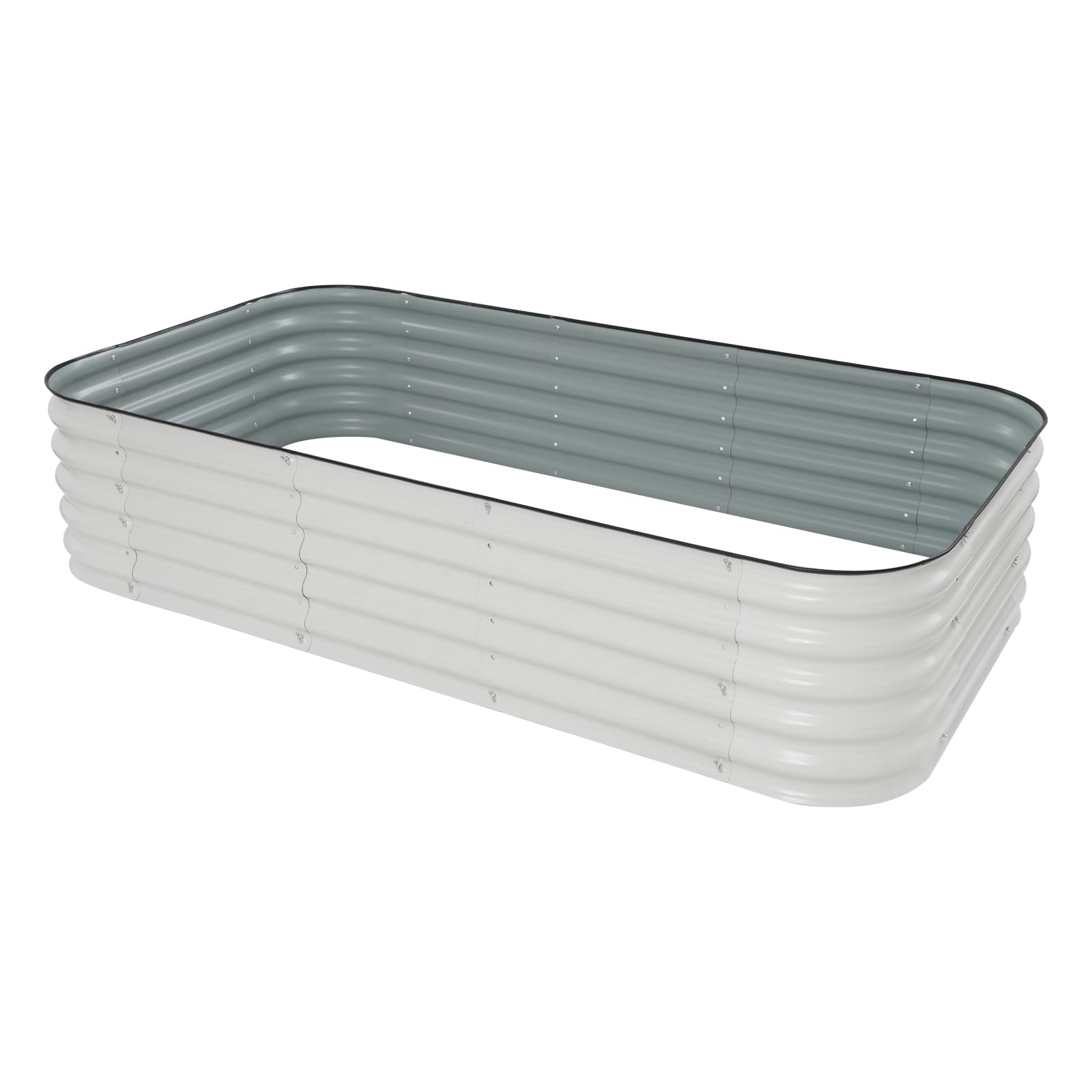 Kit de bancal alto de metal, kit de jardinera de acero galvanizado engrosado, jardinera de jardín, para exteriores, verduras, hierbas, flores y frutas, semillero de jardín (240 x 60 x 43 cm)