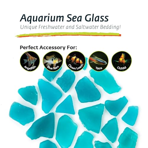 Image of Galapagos (05134 Aquarium Sea Glass, Cold Blue, 4lb Bag
