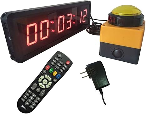 Amazon デジタルタイマーウォールクロック 1 8インチの6桁led インターバルタイマーストップウォッチでワイヤレスリモートおよびボタンスイッチカウントダウン最大クロックのホームその他 各種 カウントダウン間隔タイマー Color Black Size 34x9 1x3 4cm