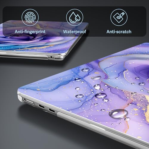 Image of Mektron Case for 2026 MacBook Air 13-inch M5 Laptop A3449 with 13.6-inch Liquid Retina Display, 2025 2024 2022 M4 /M3 /M2 MacBook Air 13 inch Hard Shell Cover, Fit Model A3240 A3113 A2681, Rose Marble