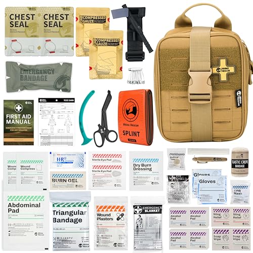 Image of RHINO RESCUE IFAK Trauma First Aid Kit Molle Medical Pouch for Tactical Military Car Travel Hiking