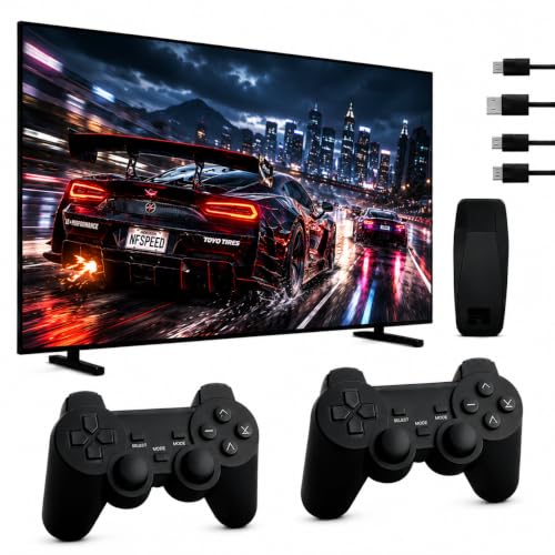 Image of 2026 Upgraded 4k TV Video Game Gaming System, Plug & Play Video TV Games HD with Wireless 2 Controllers for Men /Women /Girls /Boys /Adult /Kids (Black)