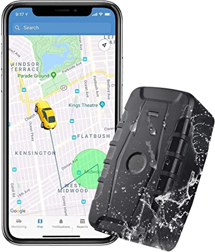 Localizador GPS para Coche, 20000mAh Rastreador Impermeable en Tiempo Real, Antirrobo Con Fuerte Imán, App Gratuita para Seguimiento de Vehículos