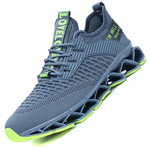 Image of Chopben Men's Running Shoes Blade Non Slip Fashion Sneakers Breathable Mesh Soft Sole Casual Athletic Walking Shoes