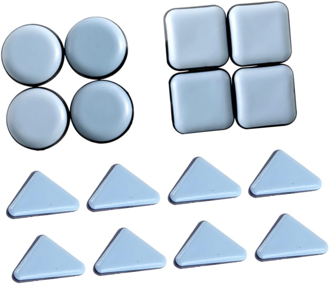 TEHAUX 16Pcs Self-Adhesive Furniture Sliders Moving Pads for Easy Mobility and Floor Protection Suitable for Tables and Chairs Furniture Feet Cushion for Hardwood and Carpet