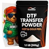 NGOODIEZ DTF Powder White 500g - DTF Transfer Hot Melt Adhesive Powder for Sublimation, Clump-Free PreTreat Powder for All Fabrics Cotton Polyester, Works with Epson L1800 XP600 DTF DTG Printers