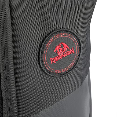 Redragon Gb-93 Travel Laptop Backpack, Business Workstation Computer Gaming Backpack W/Durable Double-Layer Thickened Liner, Organized Pockets/Slots & Large Leatheree Cover, Fits Up To 18" Laptop #TOP6