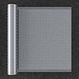HOMEK Clear Plastic Floor Runner for High Traffic or Commercial Use, 27”x 6’ Floor Protector for Low Pile Carpet, Industrial Grade Plastic Carpet Protector Mat for Hallway, Living or Dining Room