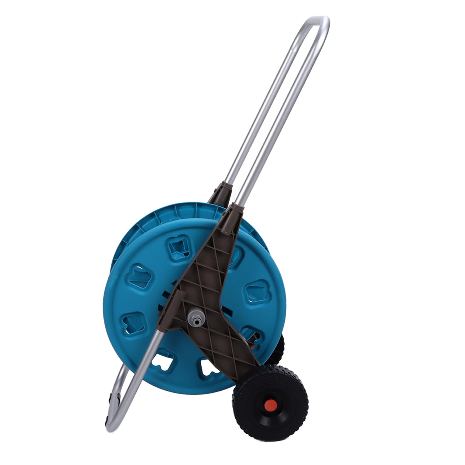 Acouto Carro Carrete Manguera Jardín con 2 Ruedas, 88x30x40cm | Carro de manguera de agua para tubería de agua exterior de 60M y 17mm, carrito de riego para estante de tubería de agua de