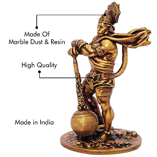 Image of Artarium Bahubali Hanuman Bajrangbali Statue Sankat Mochan Statue Balaji Murti Pavan Putra Idol for Car Dashboard Home /Office Decor (Bahubali Hanuman 7.50 Inch)