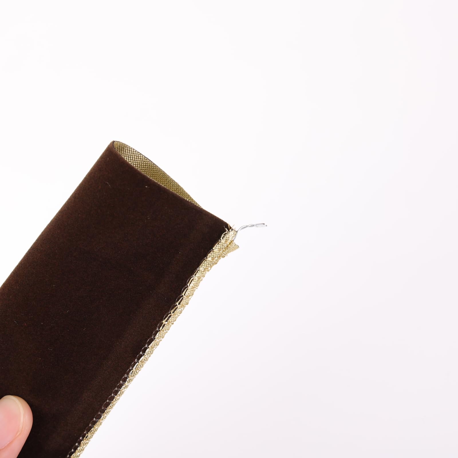 Braunes Samtband mit Drahtrand, 6,3 cm breit x 9,1 m, doppelseitiges Samtband für Weihnachtsbaum, Kränze, Geschenkverpackungen, Schleifen, Gralands, Heimdekoration, Basteln (brw2,5)