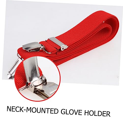 Beaupretty 2pcs Adjustable Elastic Glove Clips for Children Winter Mittens and Hat Holders Red Clip Set for Outdoor Activities3