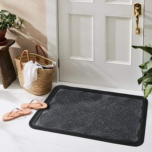Image of Doormat For Home Entrance Outdoor Rubber Mat Anti Skid Waterproof Foot Mat