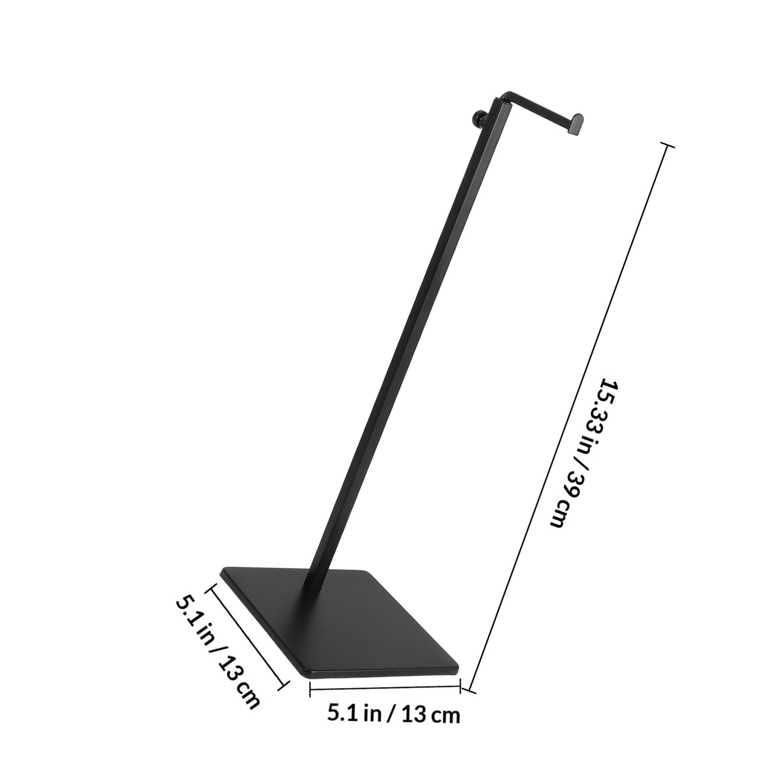 SUPVOX Expositor de Bolsos de Metal Ajustable Diseño en Forma de 7, Soporte Negro Mate para Mesa, Apto para Exhibición en Tiendas y Optimización de Espacio