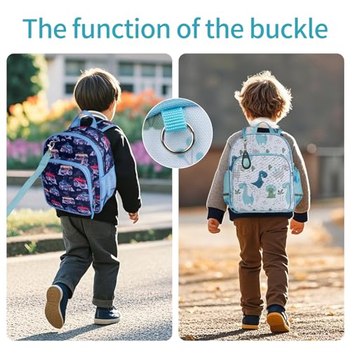 Boys and Girls Kids Backpack, 12 Inch Preschool Toddler Backpack for 2-4 Years Old Toddler Daycare School and Travel (Blue car)2