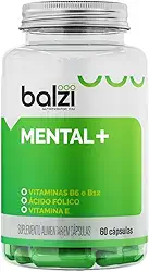 Mental+ Balzi | Suplemento para Memória, Foco e Desempenho Cognitivo com Fosfatidilserina, Colina, Cafeína e Taurina – 60 Cápsulas