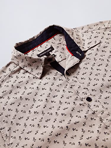 Image of Dennis Lingo Men's All Over Print Pure Cotton Slim Fit Full Sleeve Spread Collar Casual Shirt
