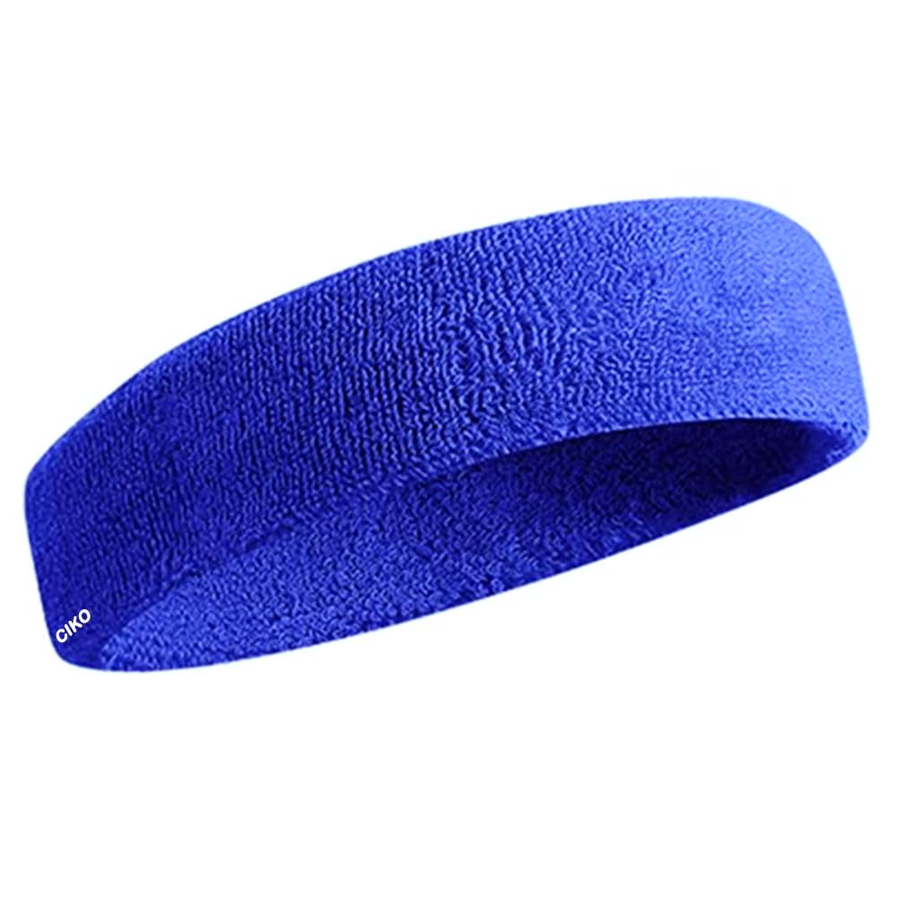 Ciko Sports Headband Men, Women Youth Size Upto 29inch starching (Black) (Blue)-picture-55