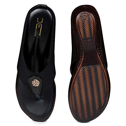 Image of XE Looks Women's Synthetic Leather Comfortable Slip Heels