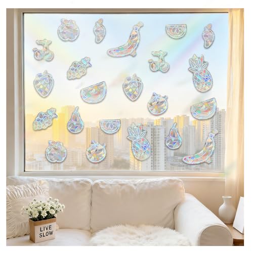 HMCEY 2 Feuilles Autocollant Fenetre Fleurs,Sticker Fenêtre Printemps,Autocollant Fenêtre électrostatique,Autocollants Anti Collision,Stickers Decoration Vitre pour Chambre à Coucher, Maison