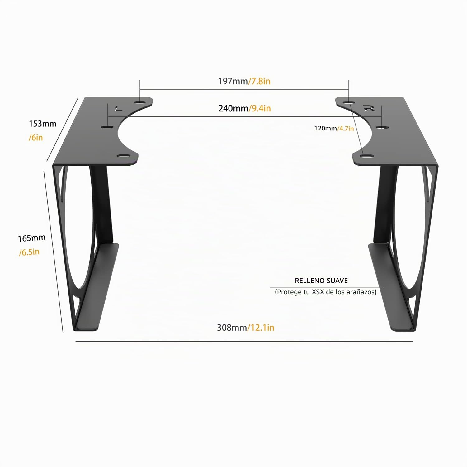 Monzlteck Soporte Debajo del Escritorio para Xbox Series X, Soporte Sigilo para XSX