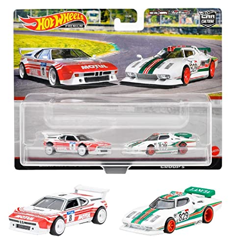 Hot Wheels Premium Car Culture 2-Pack BMW M1 Procar y Lancia Stratos miniatura 1