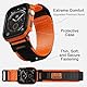 Kompatibles Armband für Apple Watch 9/8/7 45mm,Klettverschluss-Armband mit Gehäuse,Hochwertiges nylon Ersatzarmband(orange)