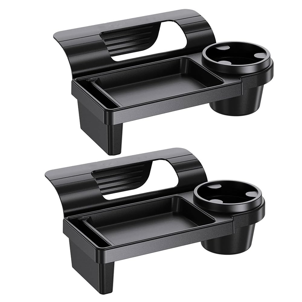 2-in-1 Car Cup Holder Expander & Window Hanging Organizer for Renault Laguna 1994–2015, Door Side Storage Box for Drinks, Water Bottles & Cell Phones, Interior Tidy Tray,2pcs