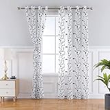 MATERIAL DE CALIDAD: La cortina de ventana bordada Doris Bauhinia está hecha de 100% poliéster, es resistente y duradera, permite que entre luz suave, bloquea la luz no deseada y brinda privacidad.