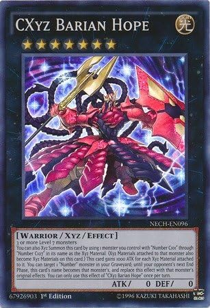 YU-GI-OH! - CXyz Barian Hope (NECH-EN096) - Los nuevos retadores - Edición ilimitada - Super Raro