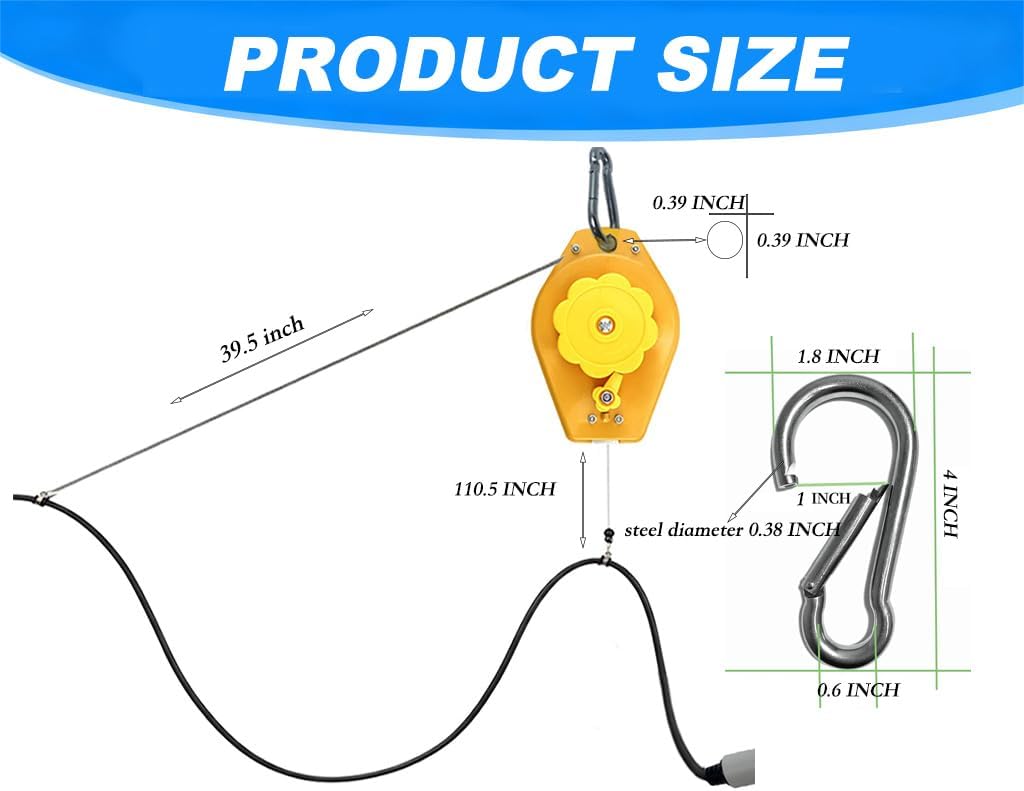 EV Charger Cable Retractor – Automatic Retractable Cable Organizer for Tesla and Other EVs, Ceiling & Wall Mount, Heavy Duty 11lb Load Capacity, Garage EV Charging Cable Management System