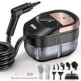 ODSD Steam Cleaner for Home & Car, Handheld Portable Steam Cleaner with 3 Steam Levels, 15s Heat-Up, 1.6L Tank, Steamer Cleaning for Sofa, Car, Carpet, Kitchen, Window, Furniture, 15pcs Accessories