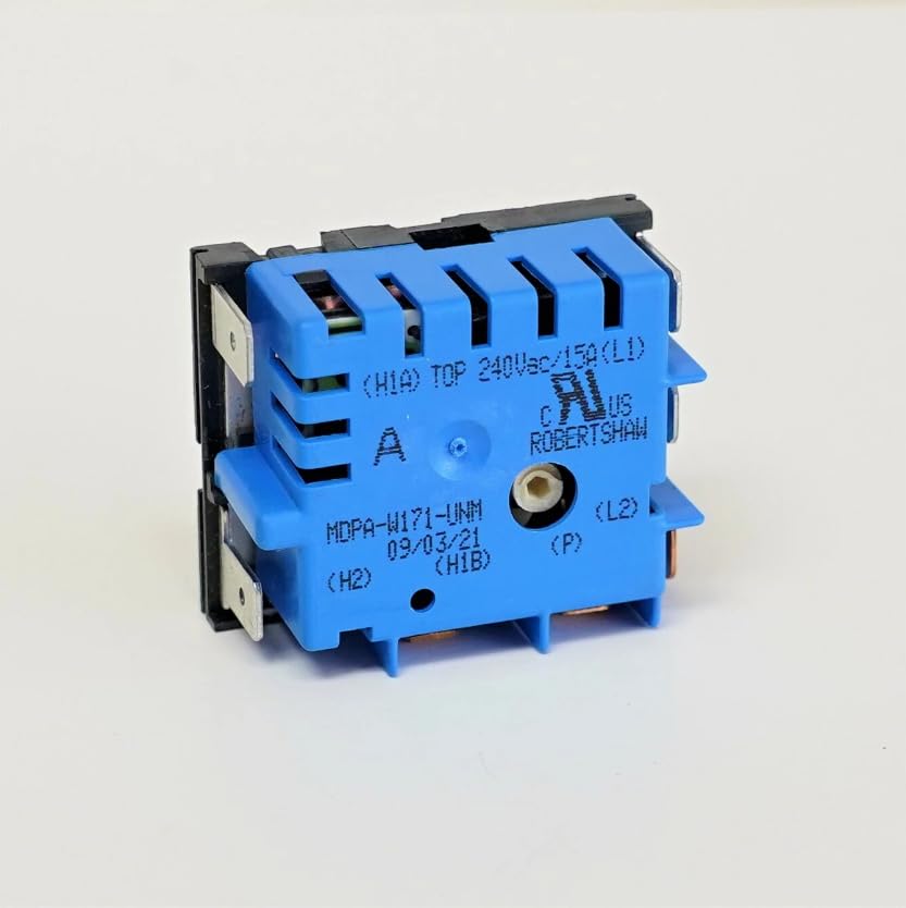 Rear view of the Dual Surface Element Infinite Switch with electrical specifications and model markings.