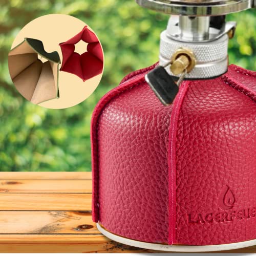 LAGERFEUER OD缶 ガス缶カバー PUレザー (レモンイエロー（2