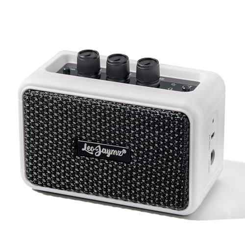 Amplificador de guitarra eléctrica Leo Jaymz, 5 W, altavoces duales, amplificador portátil, recargable,...