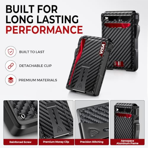 Wallet for Men Mens Minimalist Wallet 14 Cards Slim Compact RFID Wallet - image 8