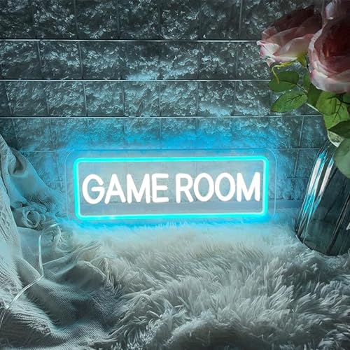 Image of LED Game Sign Game Zone Neon Signs Gaming Room Wall Art Decor Man Cave Lights Signs Gamer Home Bedroom Decoration USB Powered Brightness Adjustable