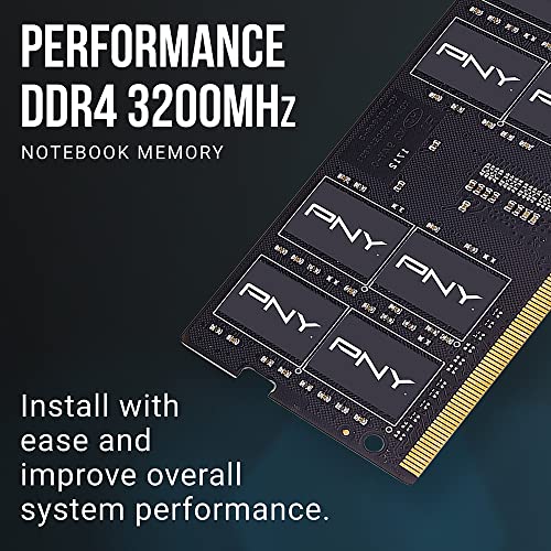 Image of PNY Performance 32GB DDR4 DRAM 3200MHz (PC4-25600) CL22 1.2V Dual Rank Notebook /Laptop (SODIMM) Computer Memory Kit - MN32GSD43200-TB