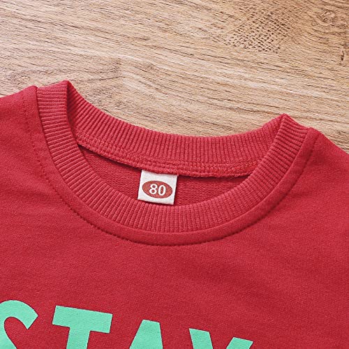 Toddler Baby Girls Boys Christmas Sweatshirts Long Sleeve Crewneck Pullover Letter Print Blouse Xmas Fall2